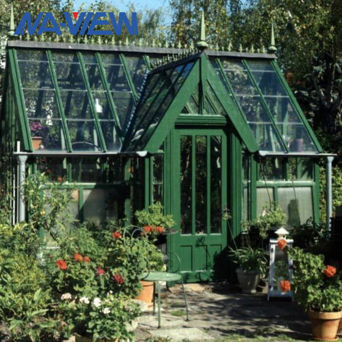 녹색 정원 온실 알루미늄 작은 유리제 온실 관례 협력 업체