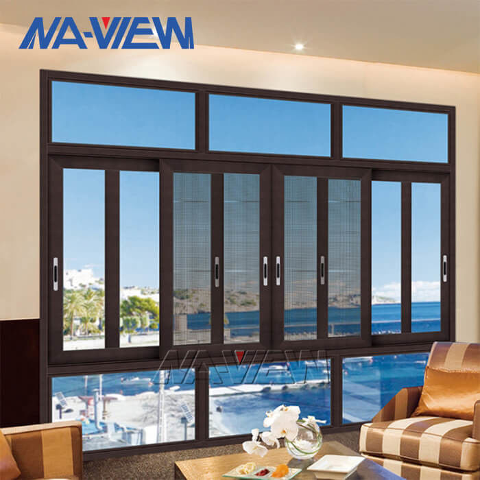 광동 NAVIEW 그릴은 창문 단순한 창문을 미끄러지게 하는 착색된 템퍼드 글라스를 설계합니다 협력 업체